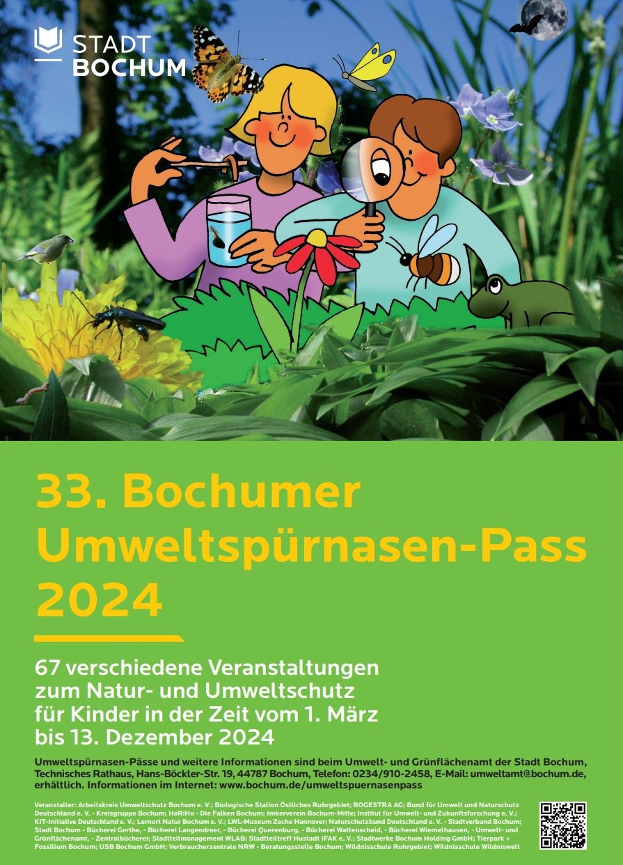 Plakat zum 33. Bochumer Umweltspürnasen-Pass